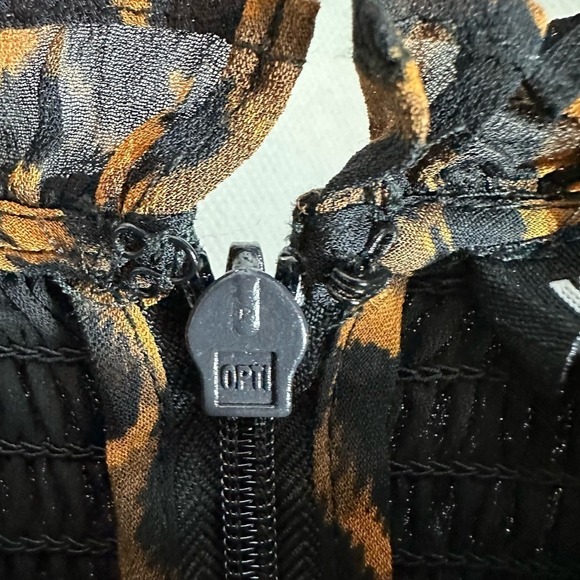 Whistles Classic Leopard Shirred Long Sleeve Mini Dress Size US 4 - Picture 7 of 11